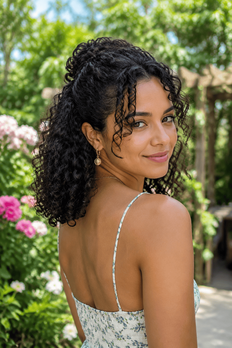 Classic Curly Half-Up