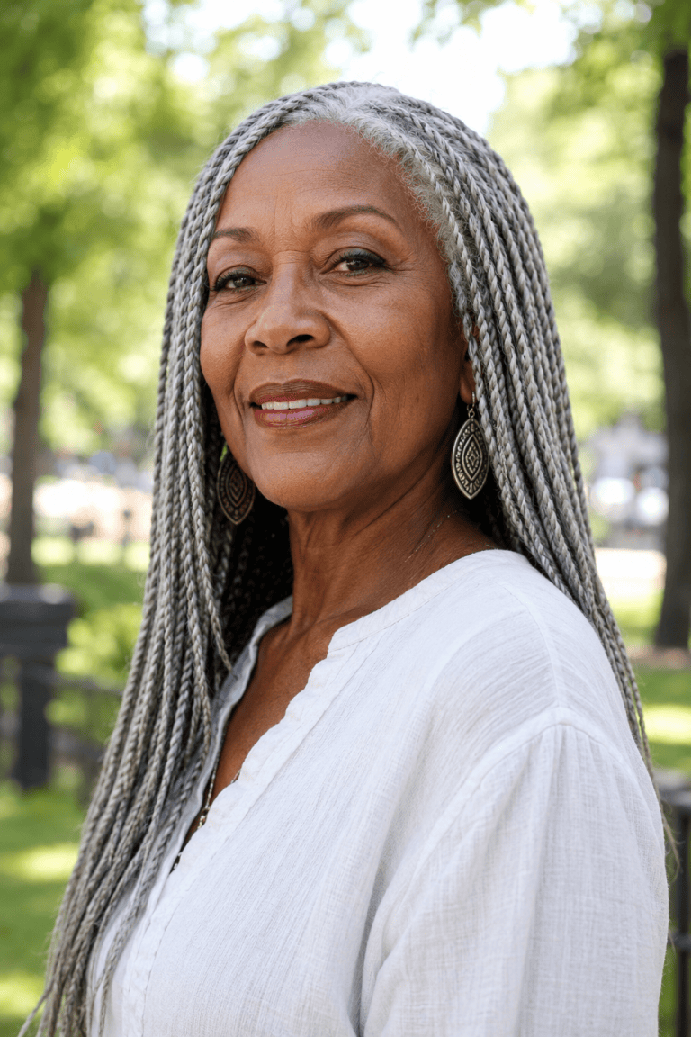 Silver Senegalese Twists