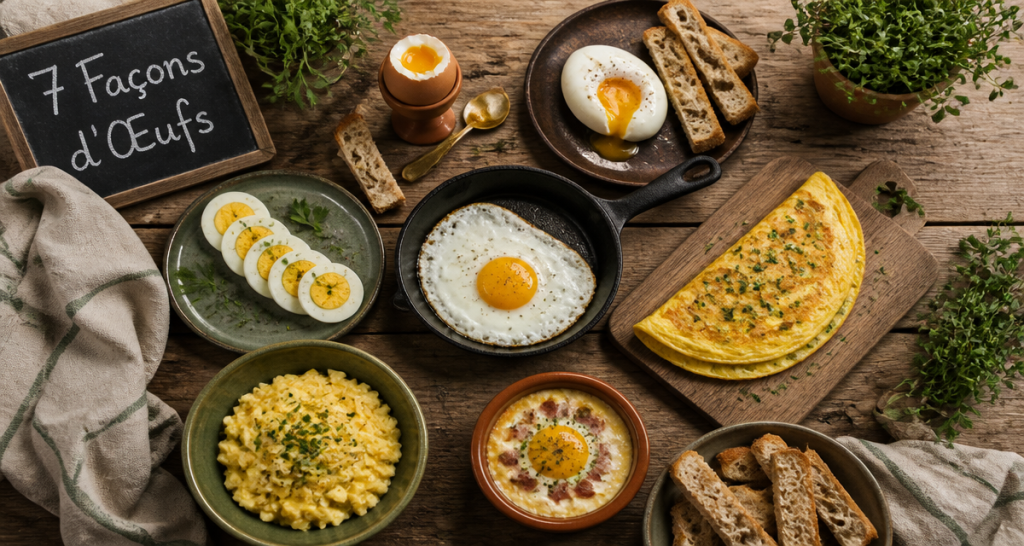 7 facon de faire les oeuf top 7 sur table rustique