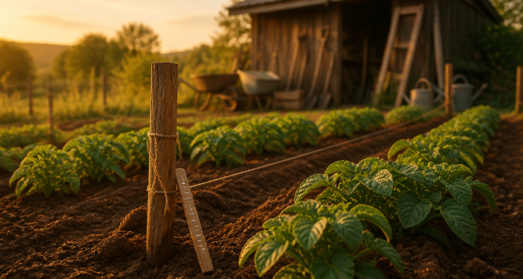 distance plantation pomme de terre rangées potager