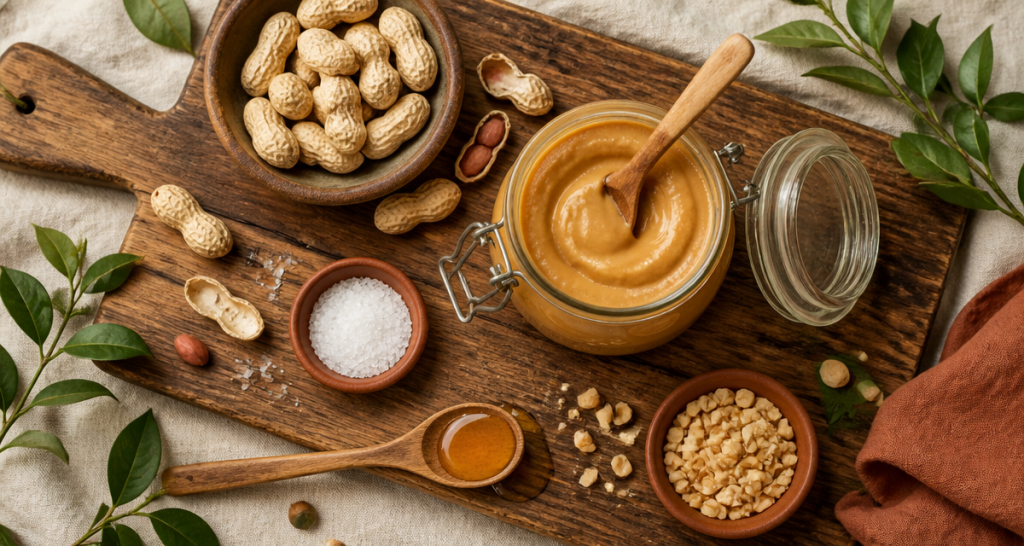 faire son beurre de cacahuete maison bocal et cacahuetes