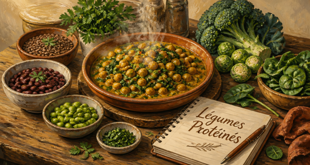 legumes riches en proteines plat curry pois chiches epinards