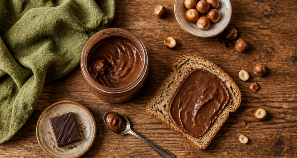 pate a tartiner healthy maison sur pain complet avec noisettes