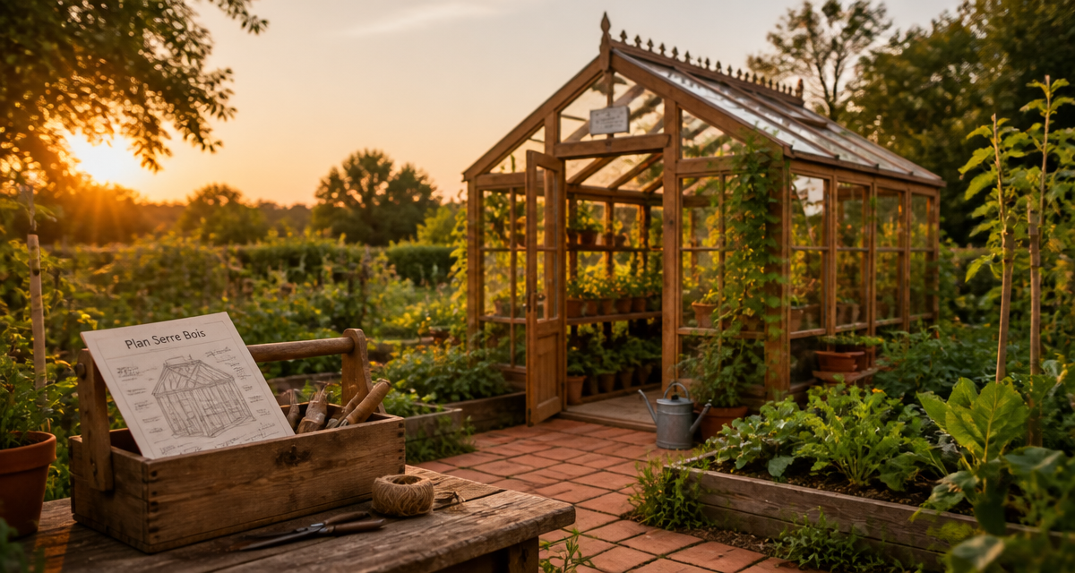 plan serre en bois pdf gratuit devant potager