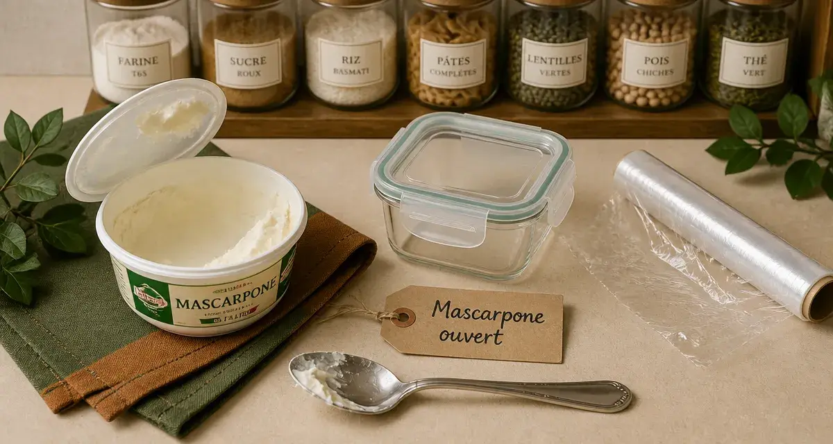 Conservation mascarpone ouvert 3 jours : pot entamé