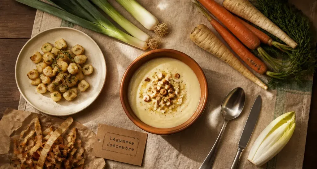 Legume decembre : légumes d’hiver rustiques, panais et poireaux