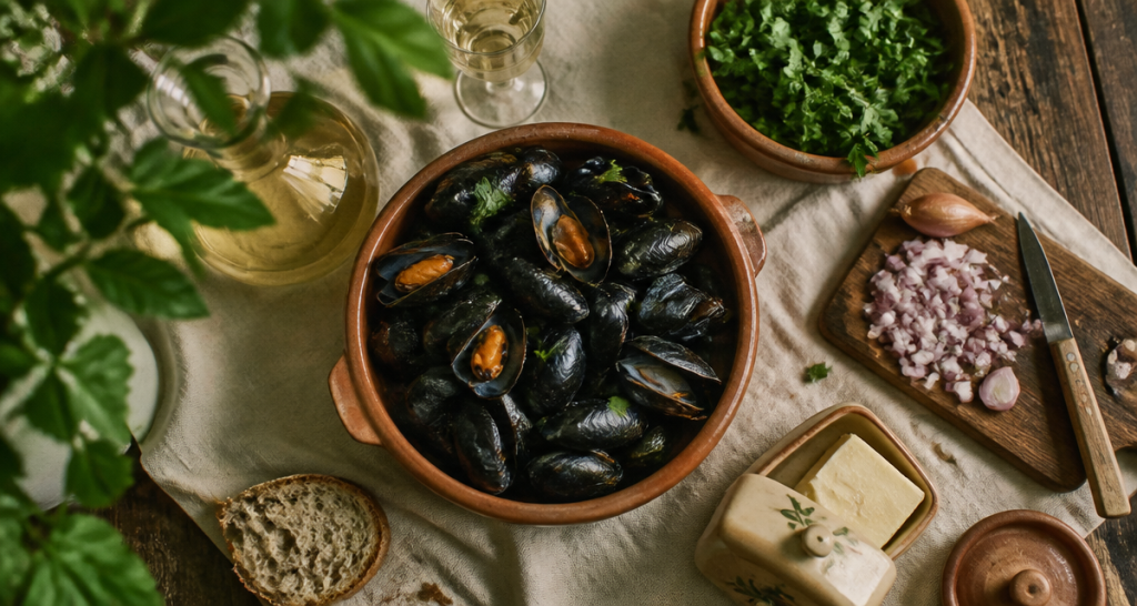 moules conservation saladier frais