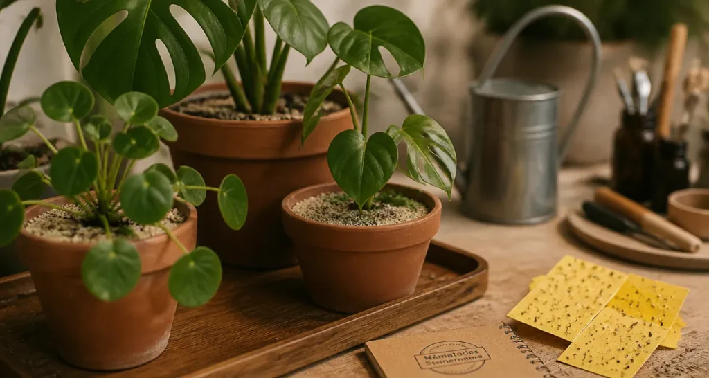 Produit anti moucheron plantes : pièges jaunes contre moucherons de terreau