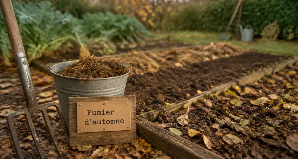 Quand mettre du fumier au jardin : fumier d’automne pour 3 kg/m² et 4 mois de repos