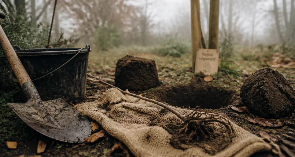 Quand planter un arbre fruitier en novembre à mars, racines nues au jardin