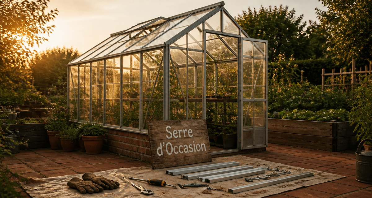 serre occasion à vendre particulier en verre et aluminium