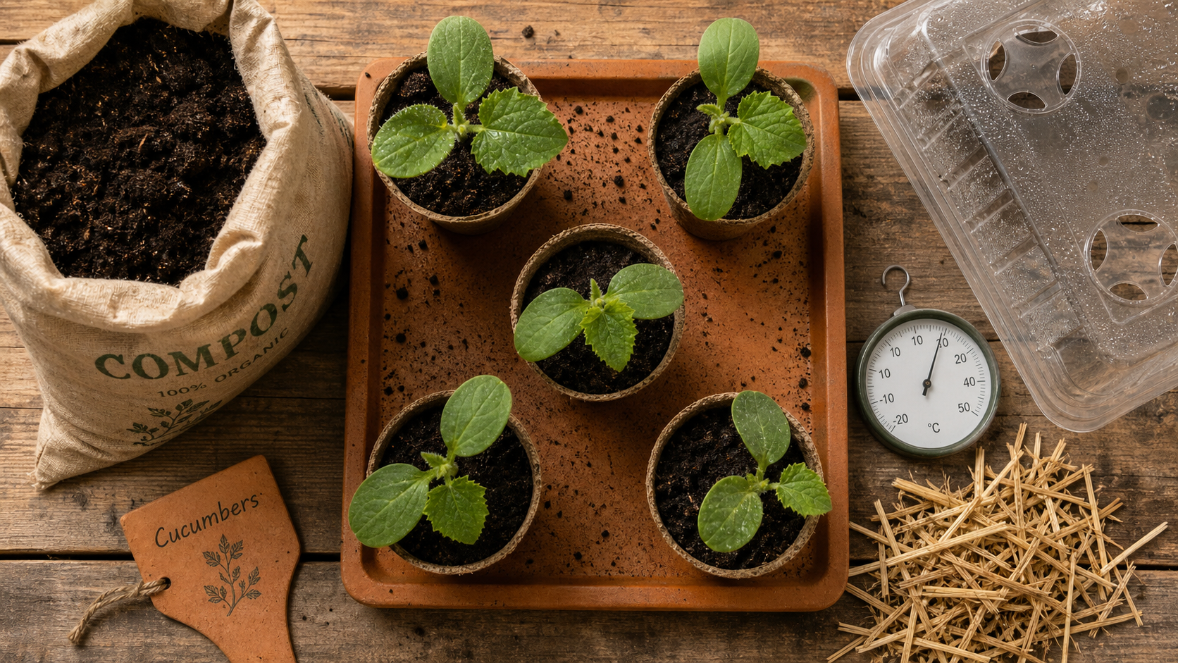 Quand planter concombre : plants et terre avec température du sol