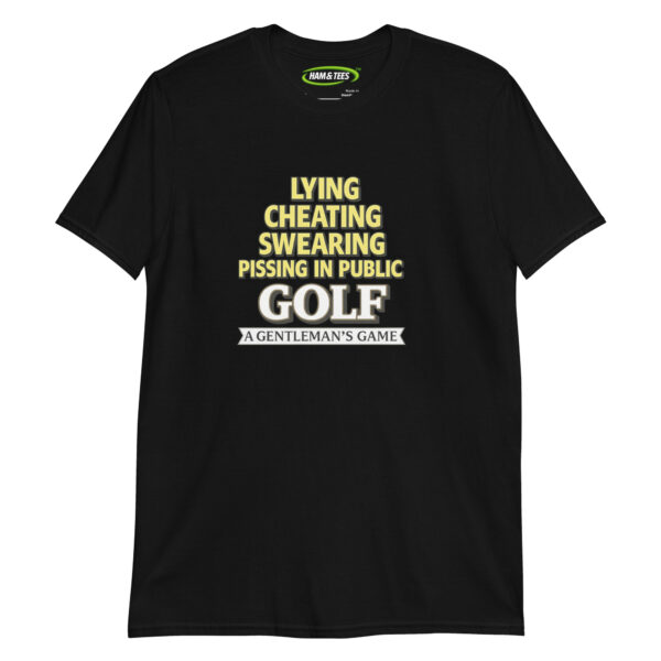 Funny golf gift for men, Lying Cheating Swearing golf t-shirt for golfers.