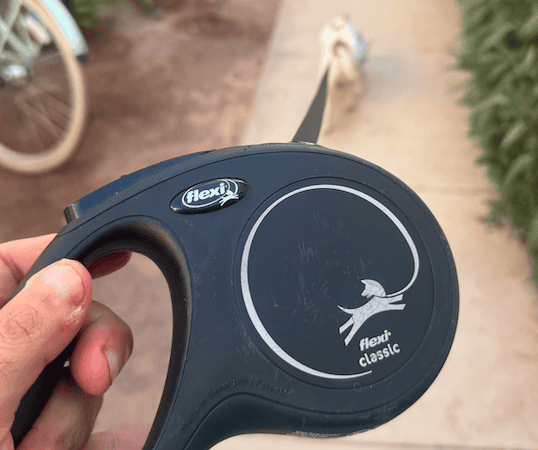 the retractable dog leash I use for my dog