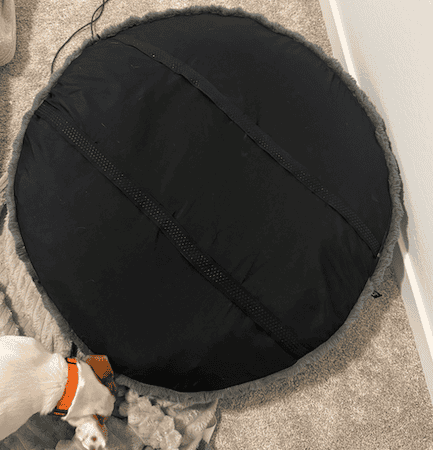the dog travel bed I use at home