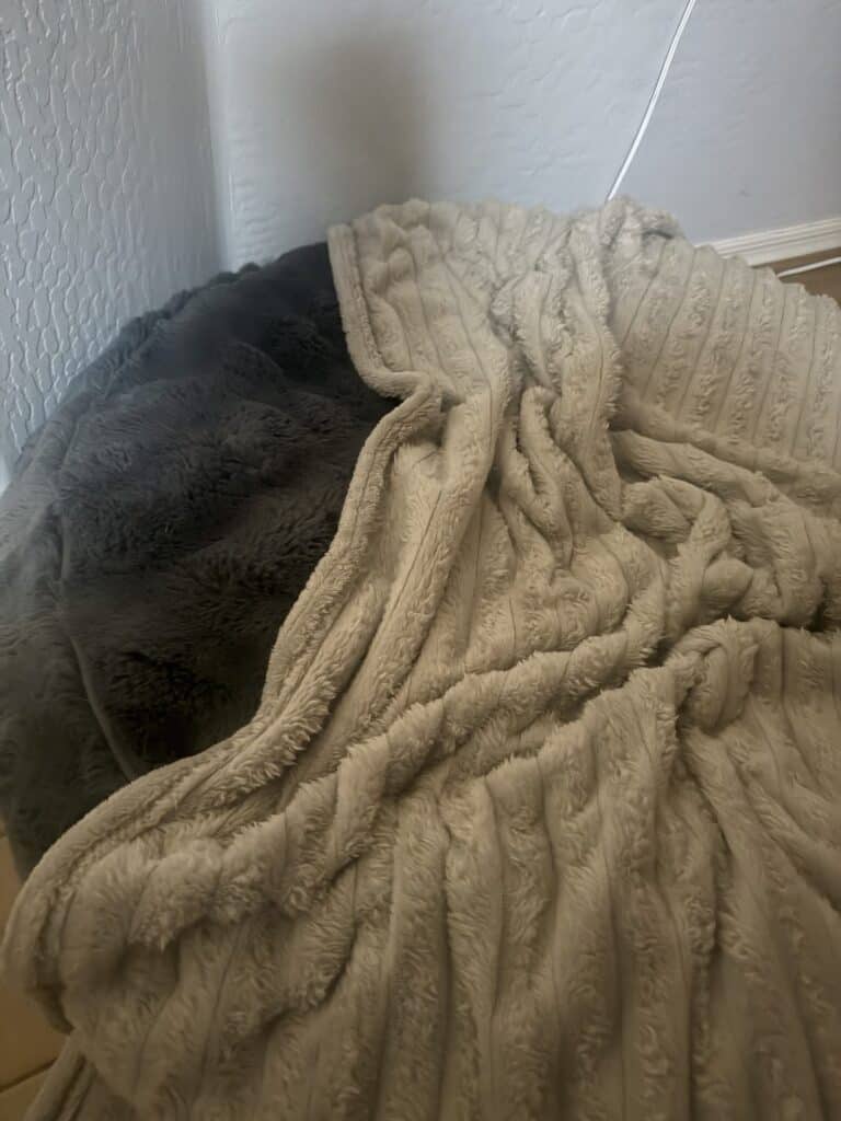 a dog bed in set area in home