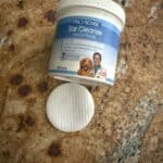 dog ear cleaner wipes on counter