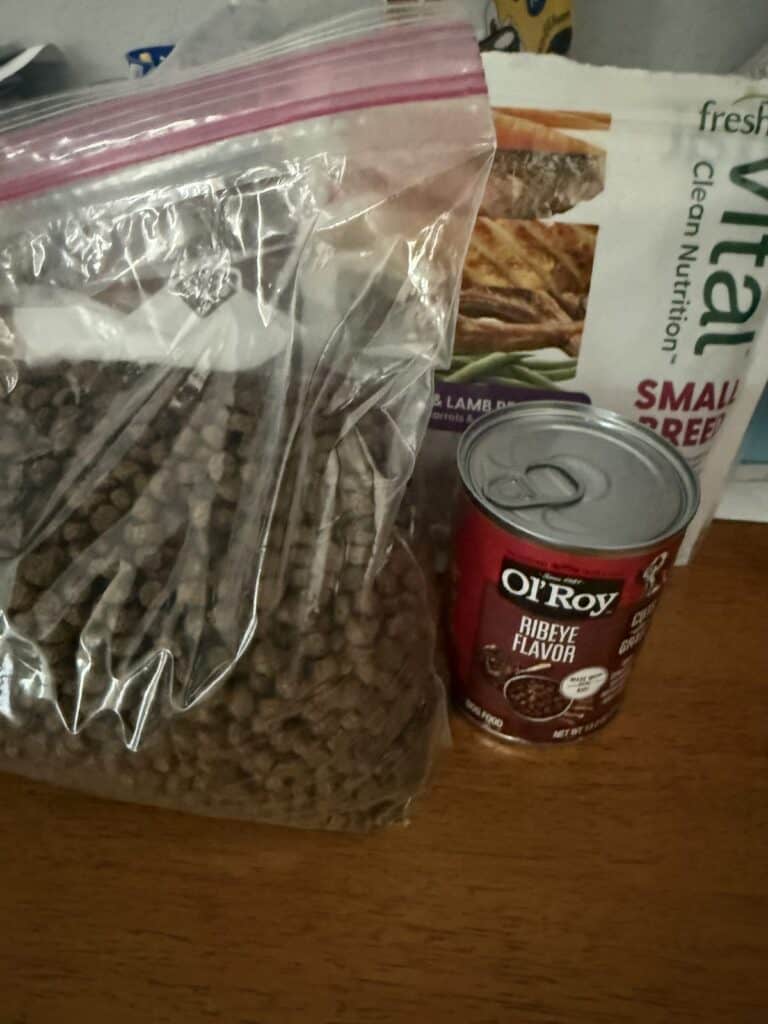 a dog food variety lay out