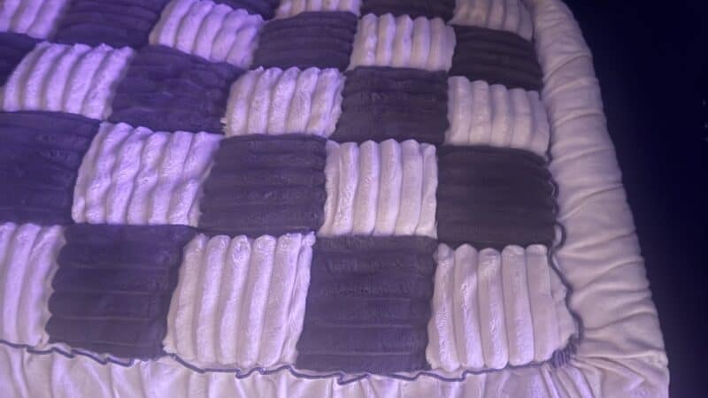 a couch cover on couch covering up