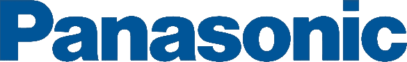 The Panasonic logo in blue bold text on a light background.