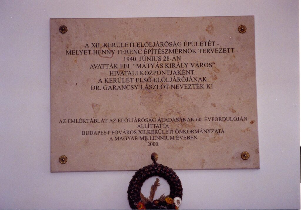 Emléktáblák 46 boszormenyi ut 23 25