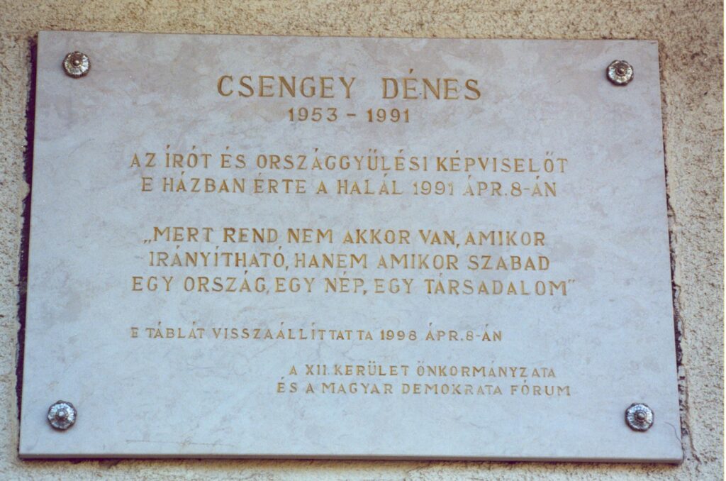 Emléktáblák 164 nemetvolgyi ut 20