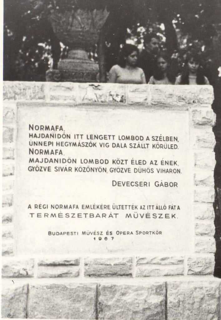 Emléktáblák 166 normafa 2 e1642694805121