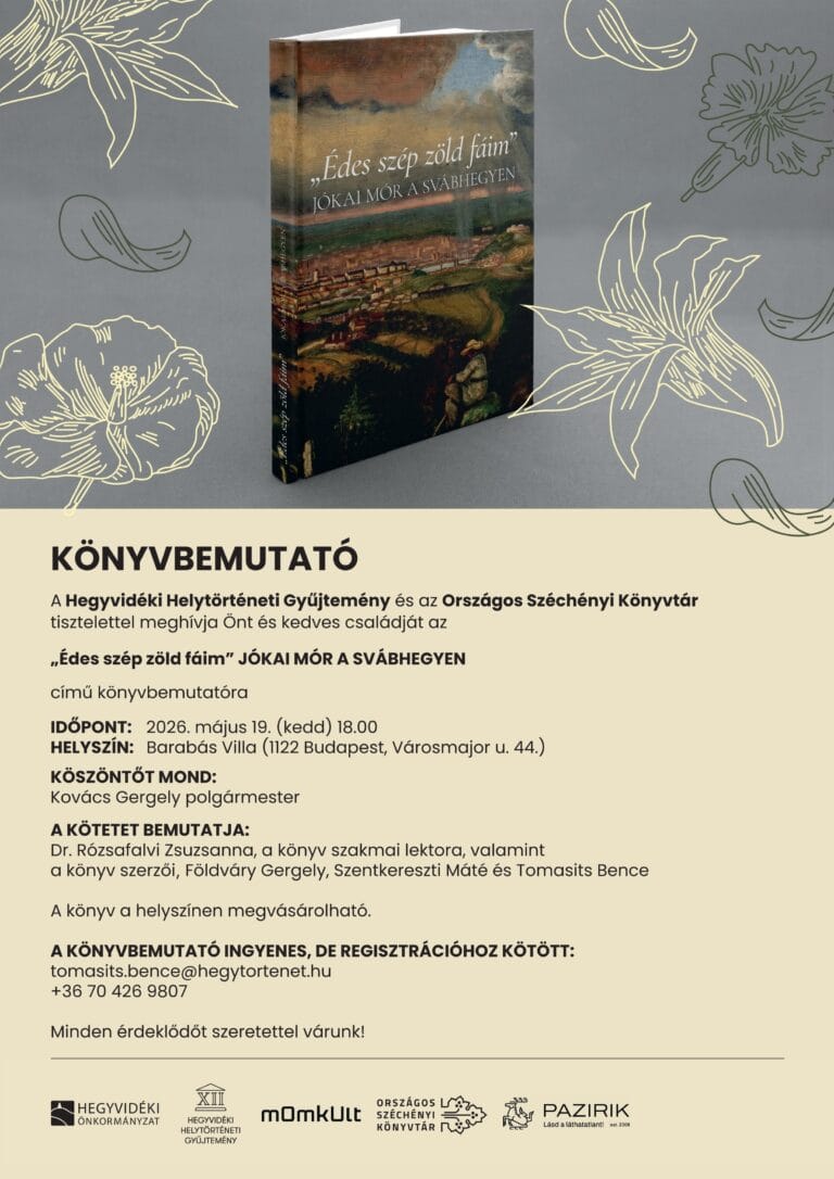 Könyvbemutató – Jókai Mór a Svábhegyen