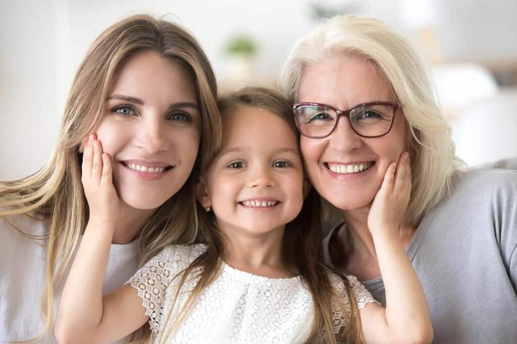 Porcelain Veneers 2 Mother Daughter And Grandmother With Perfect Smiles