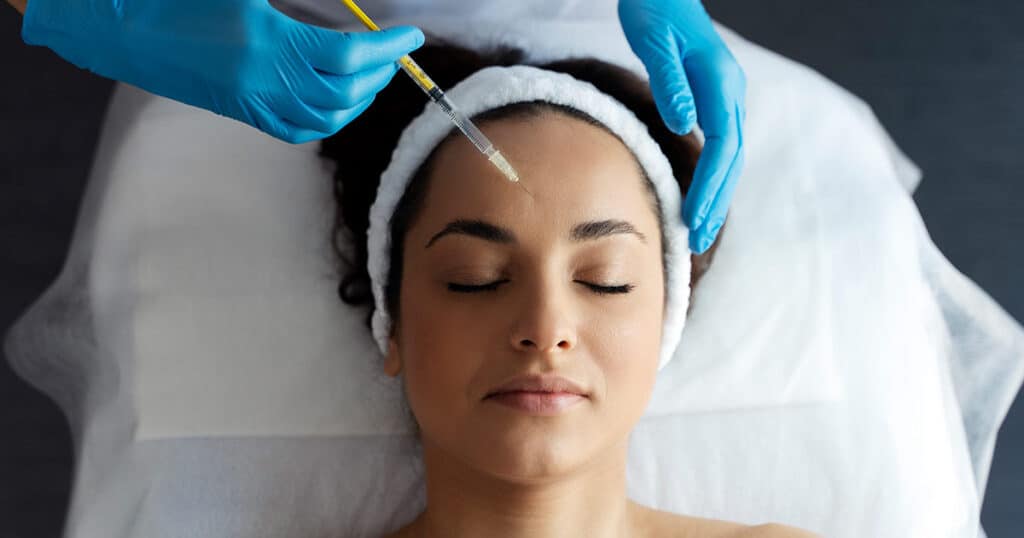 Botox injections at Heritage Dental Centre in Edmonton for facial aesthetic enhancement and wrinkle reduction.