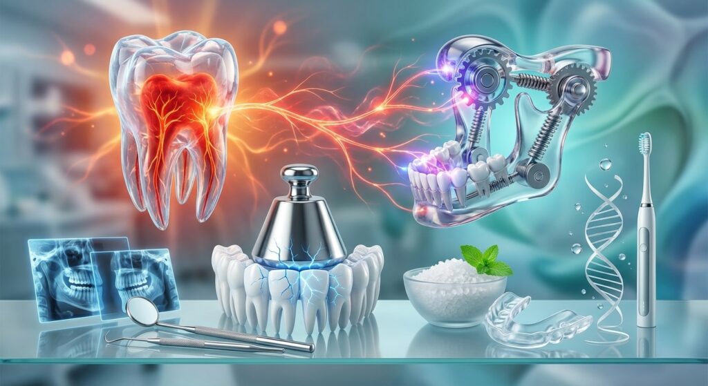 Advanced dental tools and futuristic equipment for difficult dental procedures and dental implants.