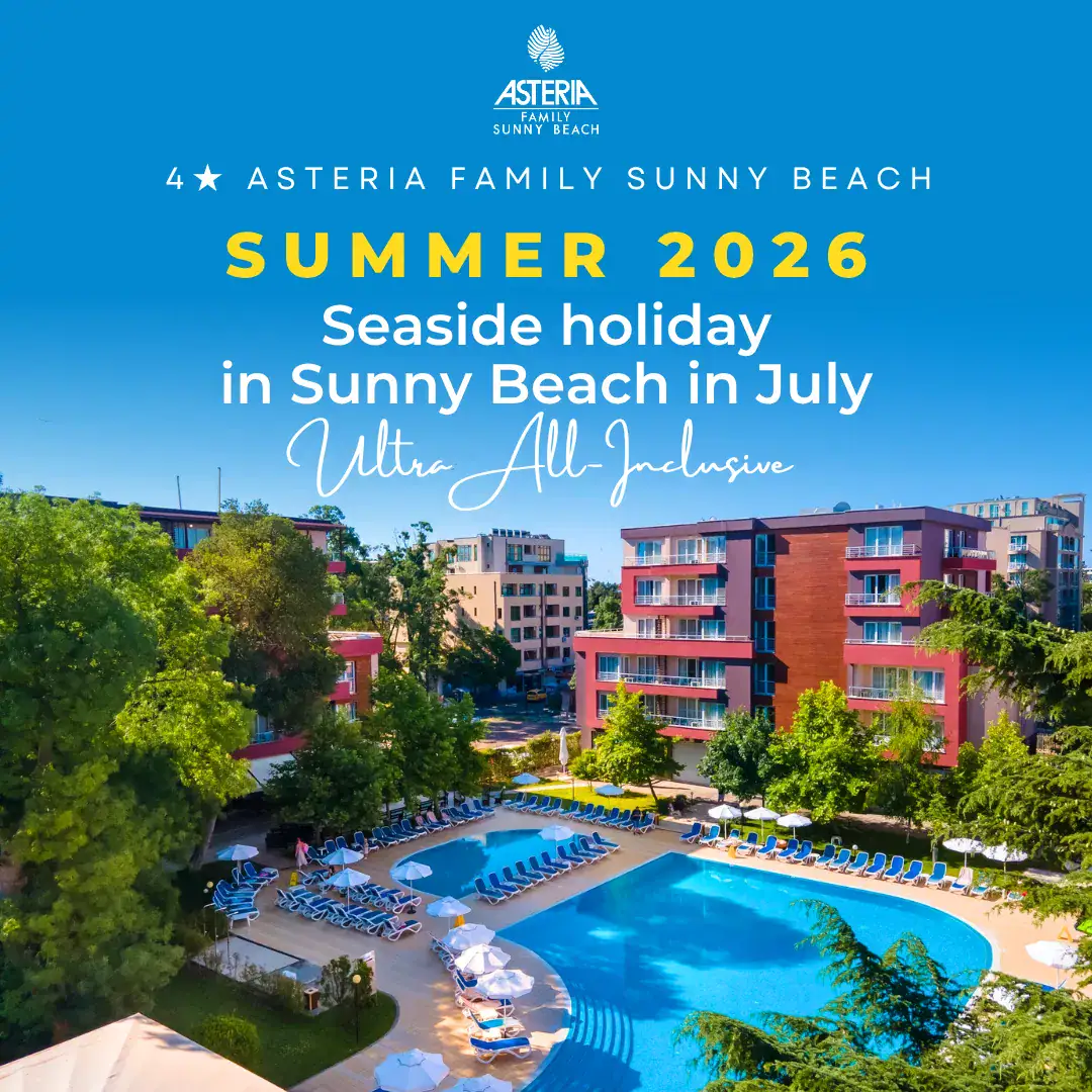 Seaside holiday in July at Asteria Family Sunny Beach