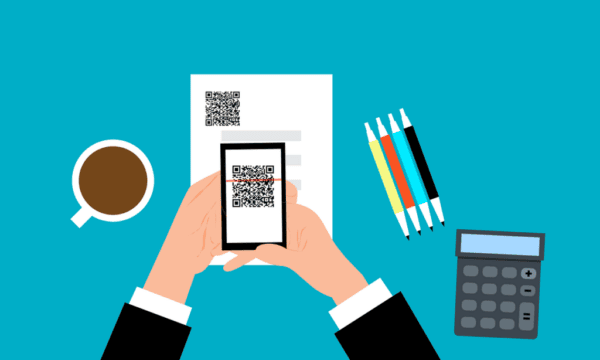 Free qr code scan smartphone vector