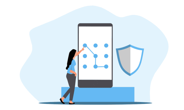 Free security pattern lock vector