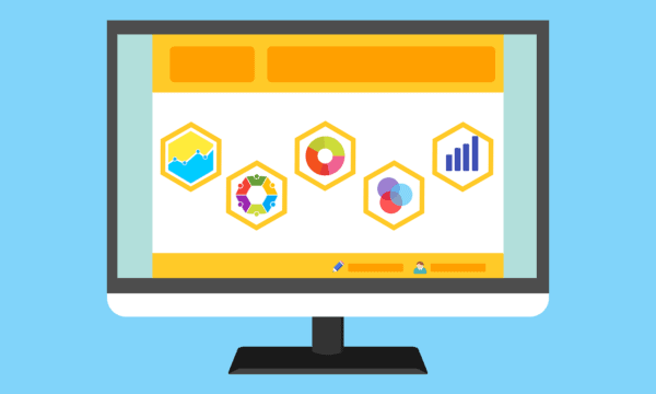 Free statistic survey website vector