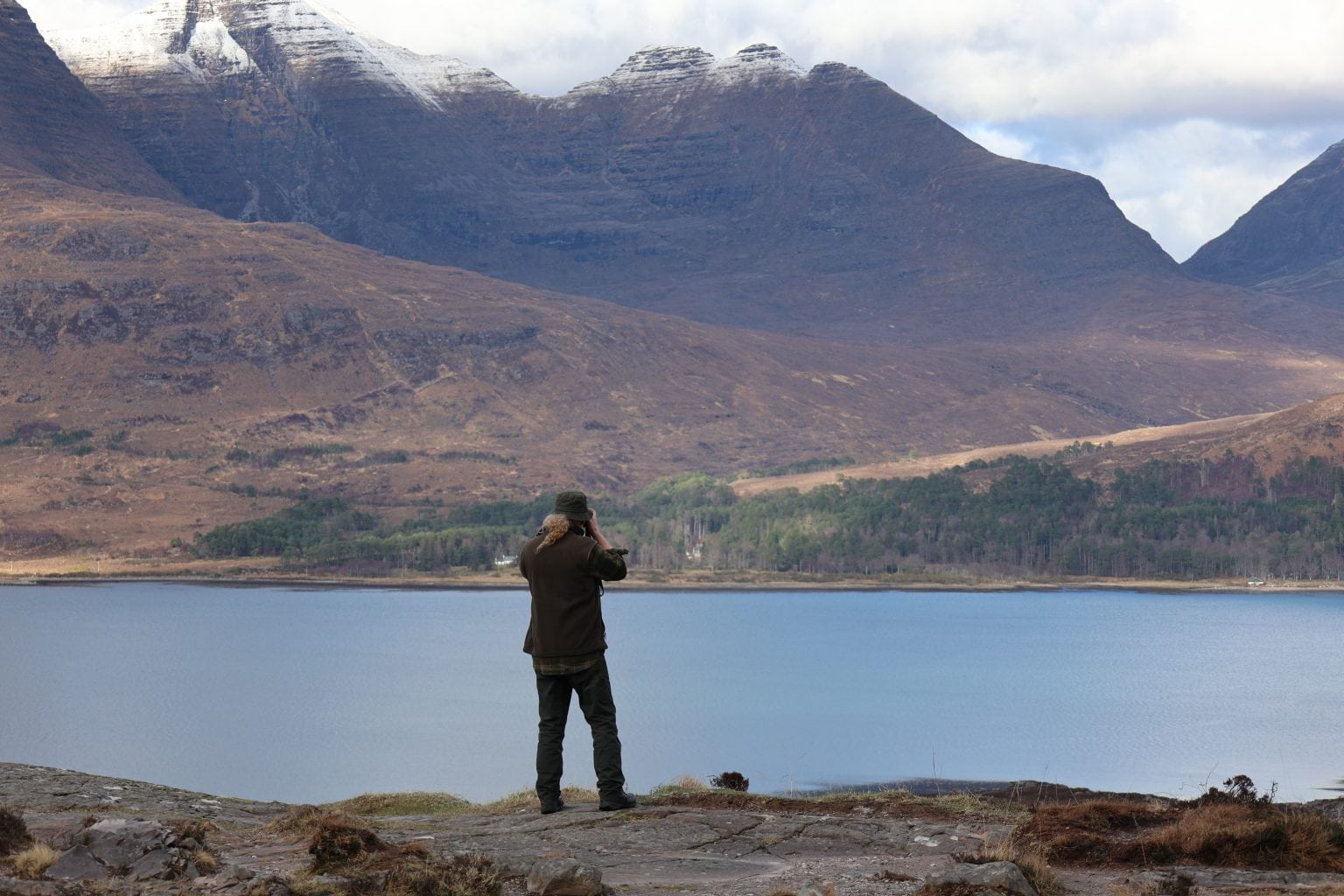 Photographer at work Loch Torridon