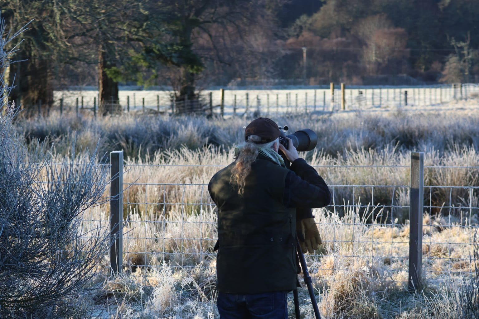 Photographer at work on a cold snowy day