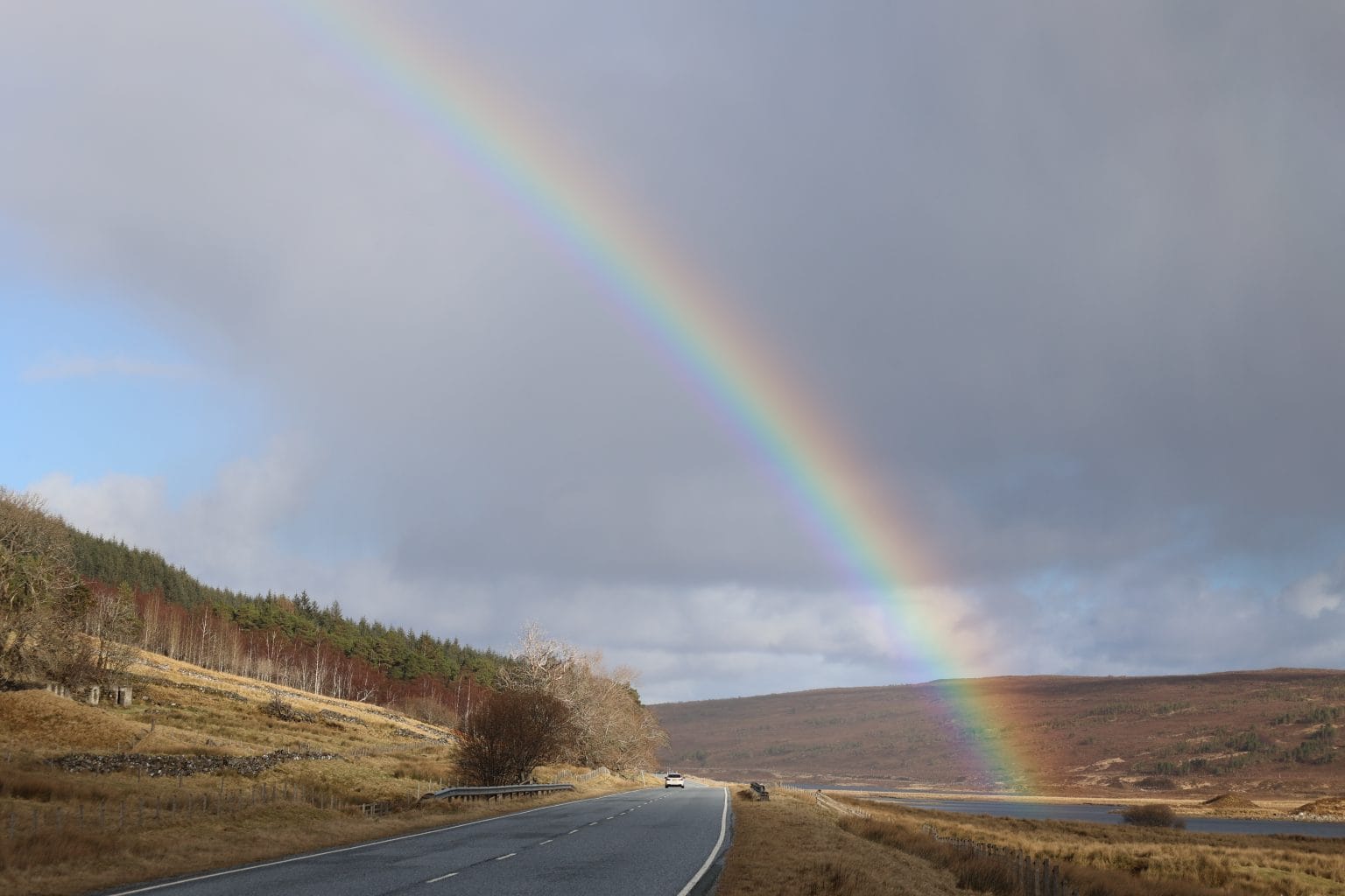 Rainbow over the A832 - NC500