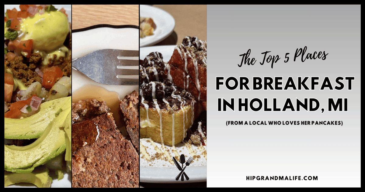Hearty breakfast dishes including avocado toast, baked goodies, and sweet treats from Holland, MI, highlighting top breakfast spots loved by locals in Michigan.