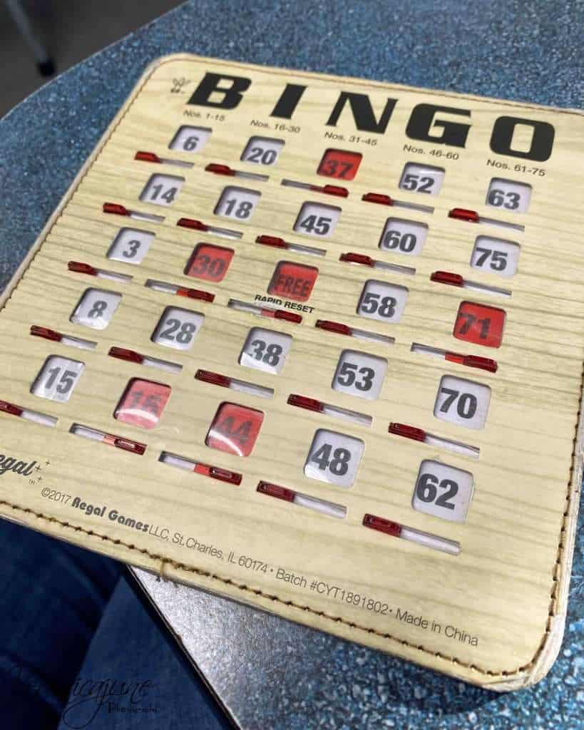 A Badger Bingo Card