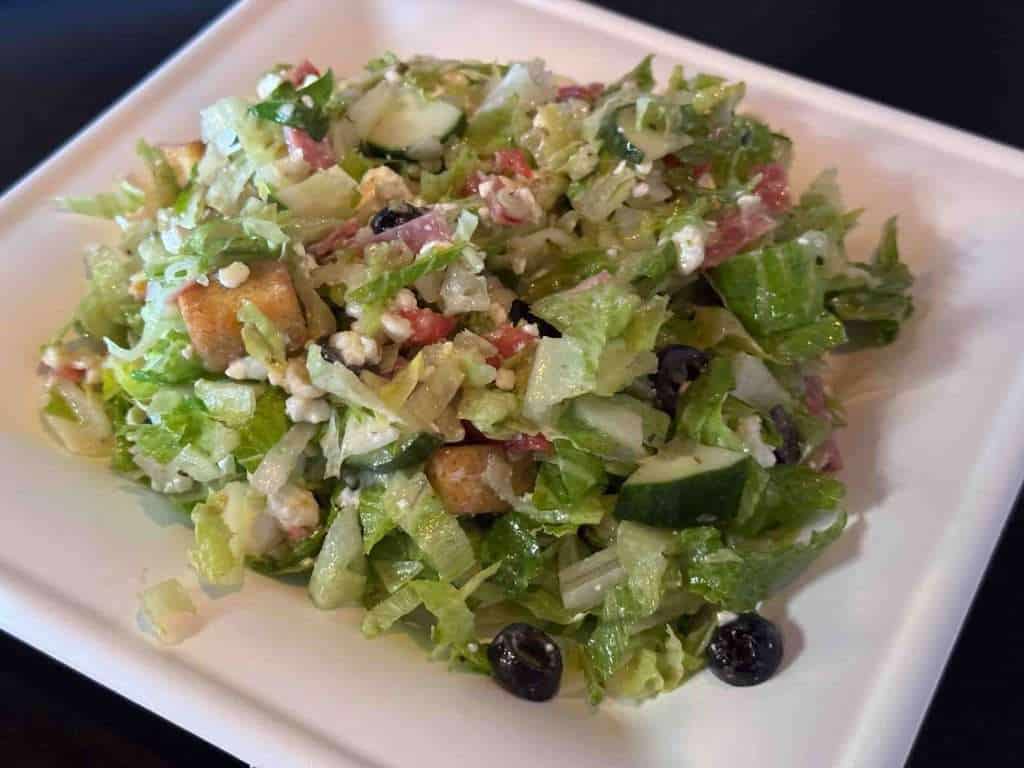 a Chopped Greek salad at Decades