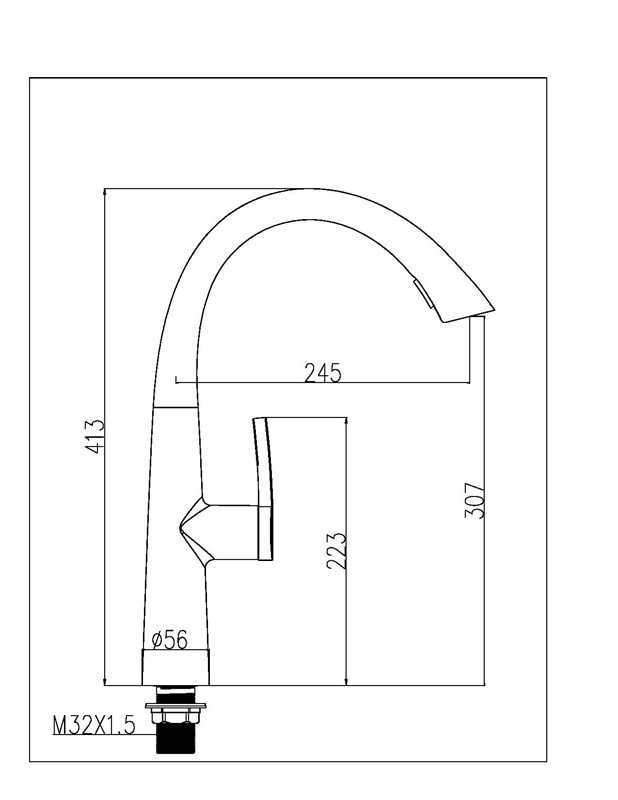 ⁦ברז פרח נשלף קלאסיק ניקל מוברש 1055CB⁩ – תמונה ⁦2⁩