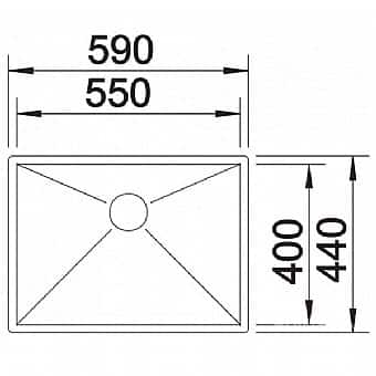 ⁦כיור בלאנקו זירוקס 550ifn⁩ – תמונה ⁦3⁩