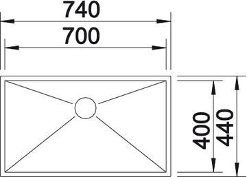 ⁦כיור בלאנקו זירוקס 700ifn נירוסטה⁩ – תמונה ⁦2⁩