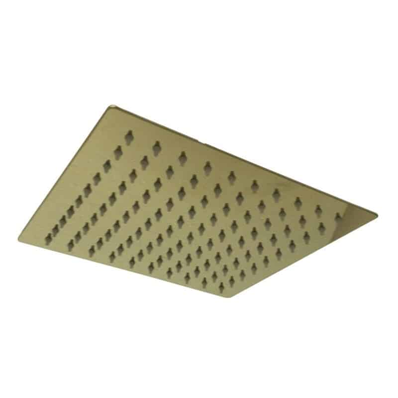 ראש טוש מרובע 20x20 ס"מ עם גימור זהב יוקרתי - זרימה רחבה גם בלחץ חלש והברגה תואמת לכל הצינורות