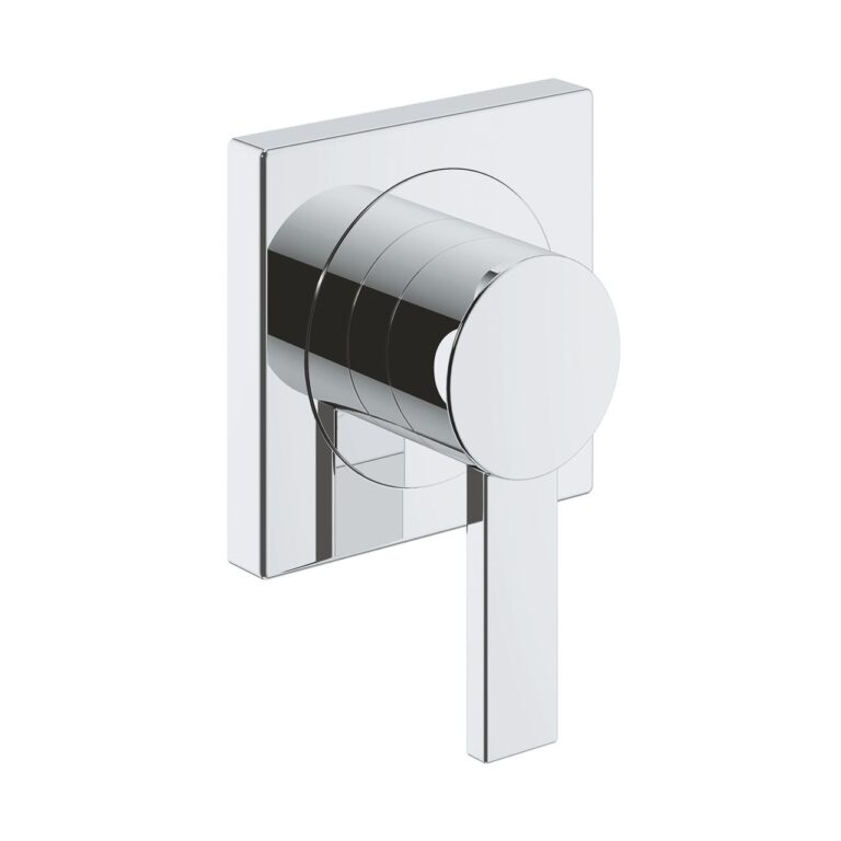 אינטרפוץ GROHE עם ידית מנוף בגימור כרום עם עומק התקנה מתכוונן ומגן מתכת