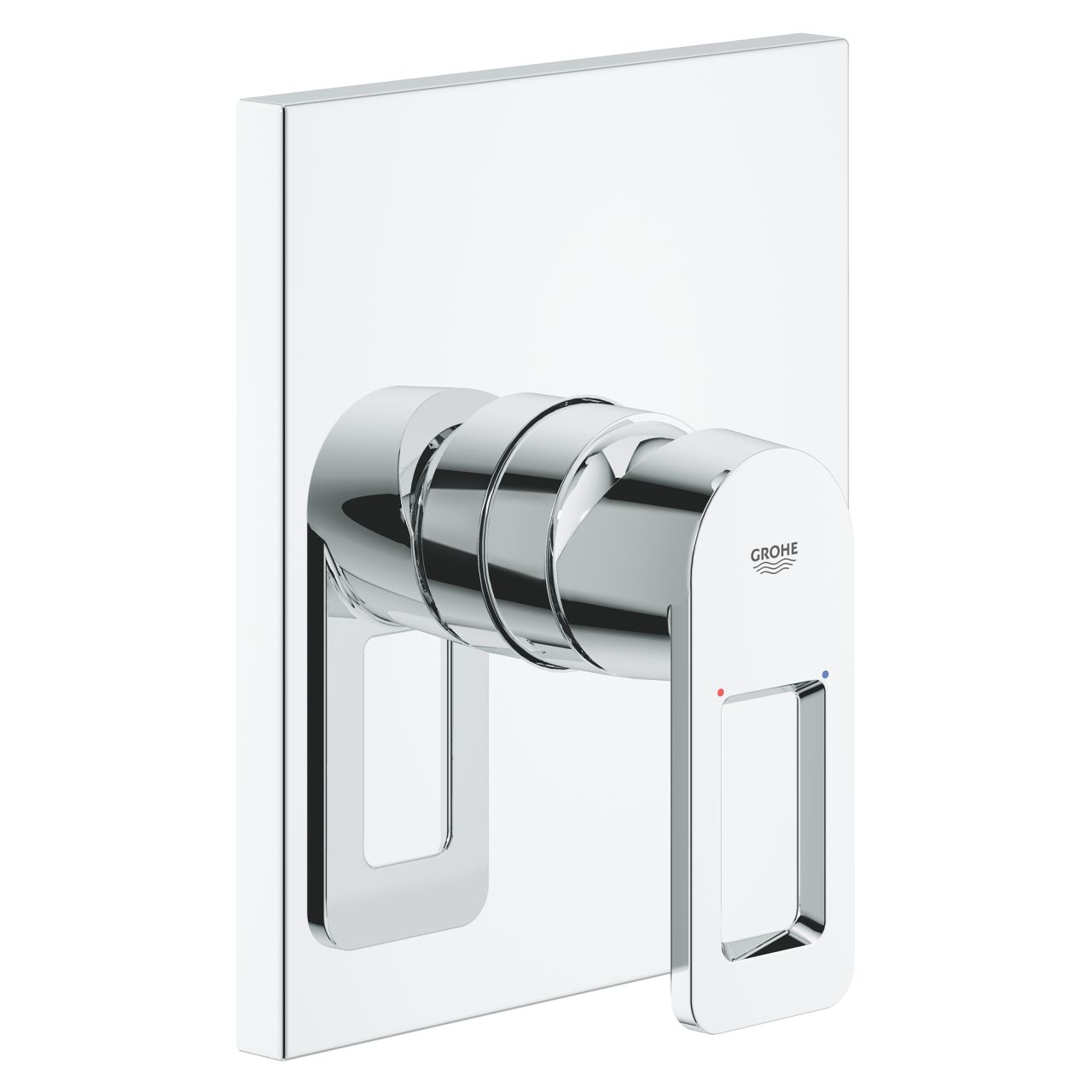 ערכה חיצונית לאינטרפוץ 3 דרך GROHE QUADRA דגם 19455000 בגימור ניקל מבריק Chrome תוצרת גרמניה