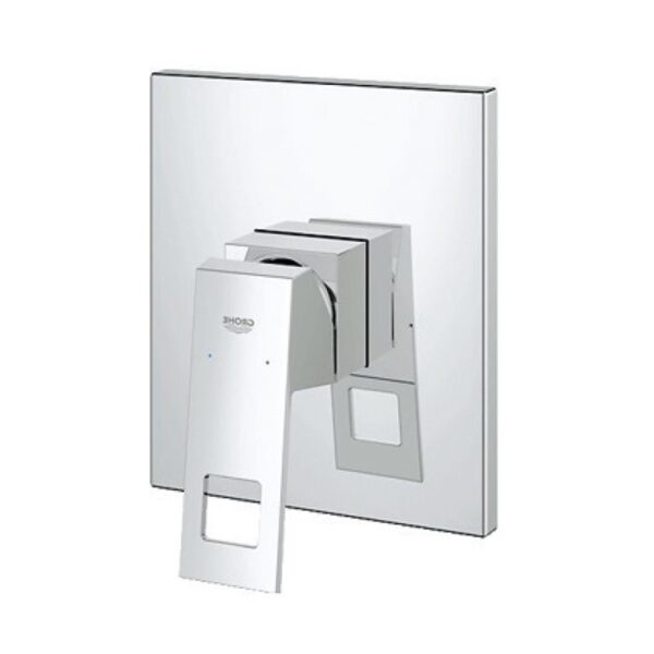 ערכה חיצונית לאינטרפוץ 3 דרך GROHE EUROCUBE דגם 19898000 בצבע ניקל עם עיצוב קוביסטי