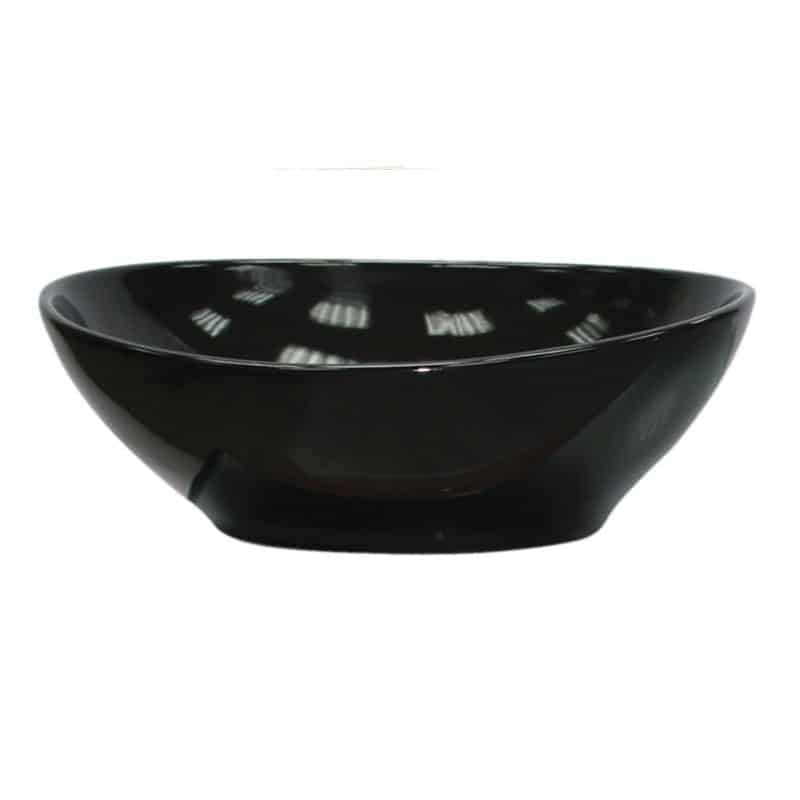 כיור חרס מונח אובלי דגם 9450B, מידות 41x33x14 ס"מ, עיצוב קלאסי להתקנה על משטח