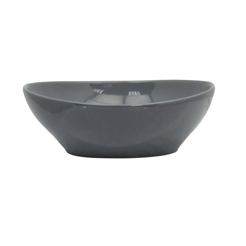 כיור חרס אובלי אפור 41X33X14